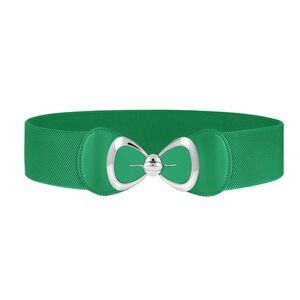 Women Elastic Wide Waist Belt For Dress Stretch Waist Belt With Bow 9543